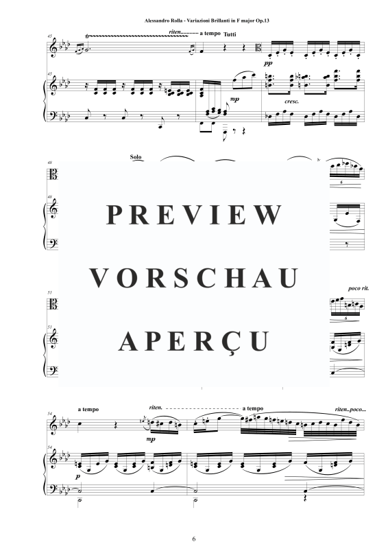 Product gallery: Page 7 of 11 Variazioni Brillanti in F-Dur Op.13, , Viola and Piano