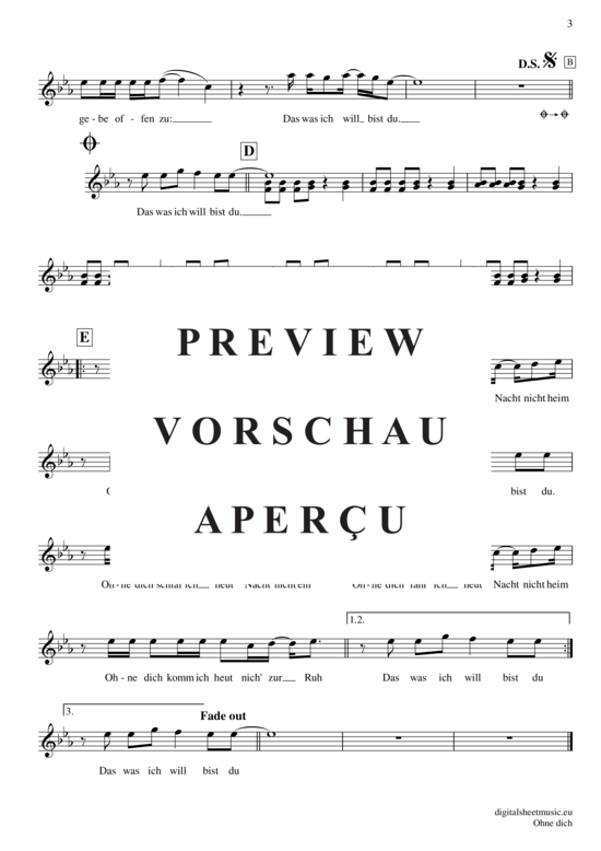 Produktgalerie: Seite 4 von 4 Ohne dich , Münchener Freiheit, (Oboe / Fagott)