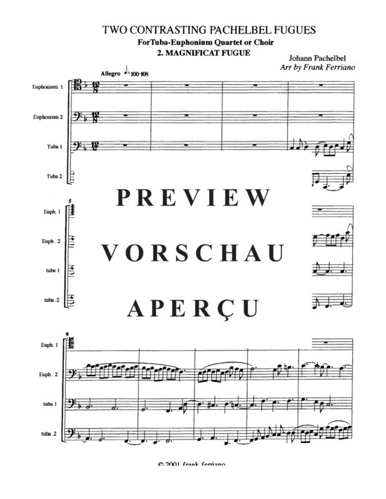 Product gallery: Page 6 of 18 Two Contrasting Pachelbel Fugues (Tuba Quintett EEE(T) , , TT)