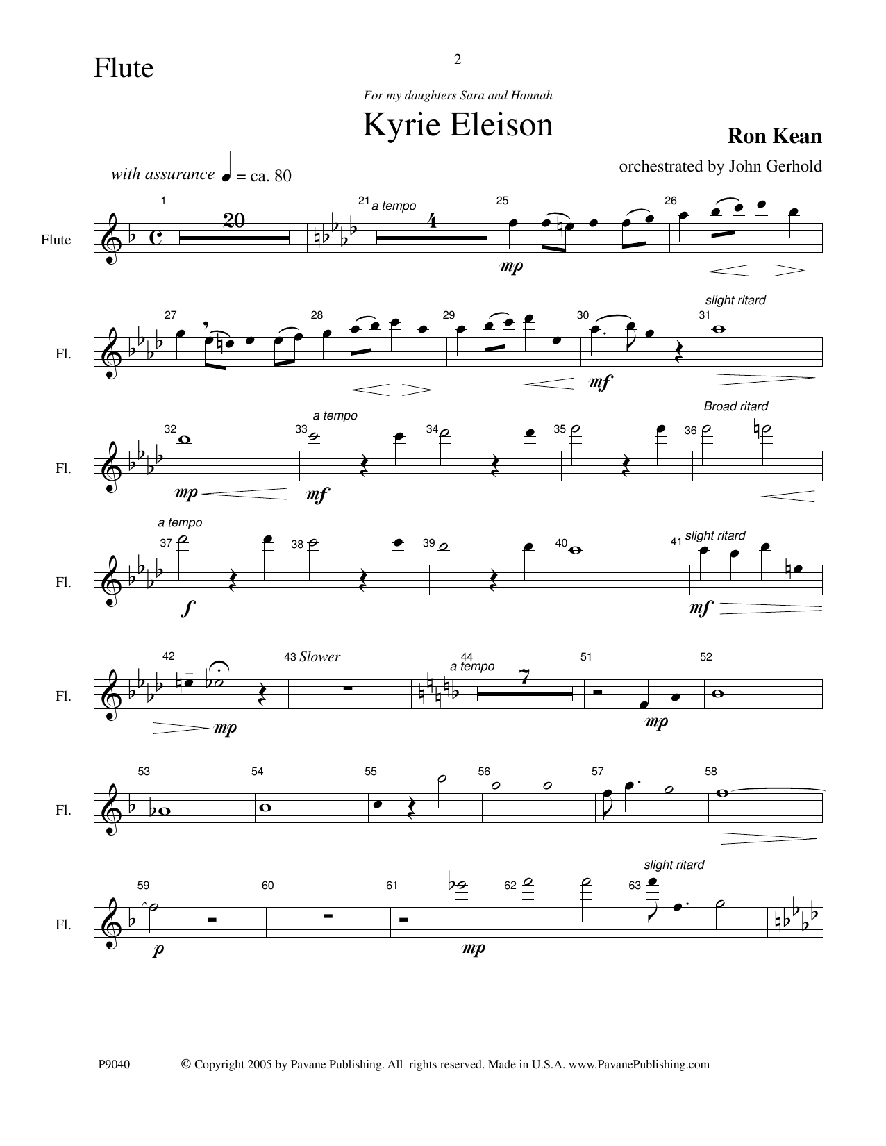 Product picture to: American Mass (Chamber Orchestra) (arr. John Gerhold) - Flute