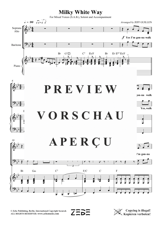 Produktgalerie: Seite 6 von 9 Milky White Way, , Gemischter Chor SAB, Sopran Solo und Klavier