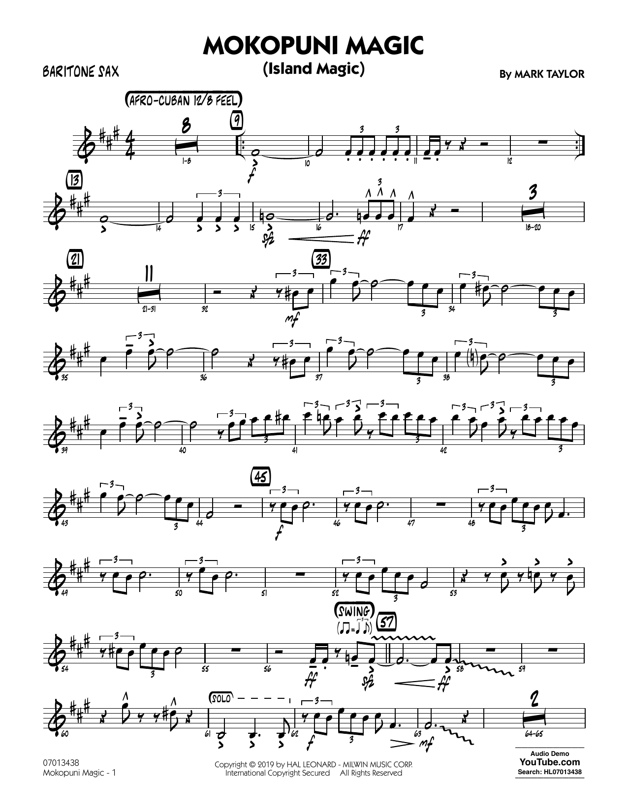 Produktgalerie: Seite 1 von 1 Mokopuni Magic (Island Magic) - Baritone Sax, Mark Taylor