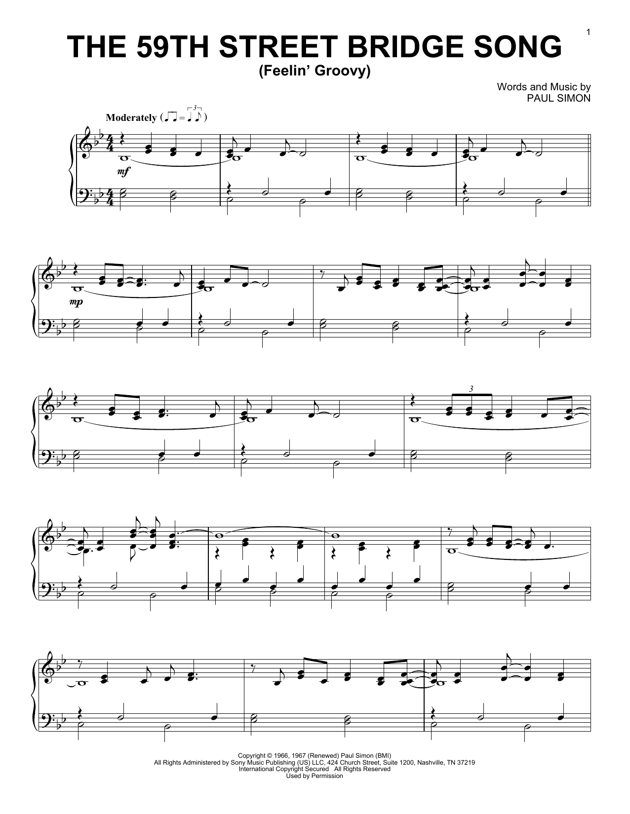 Produktbild zu: The 59th Street Bridge Song (Feelin' Groovy)