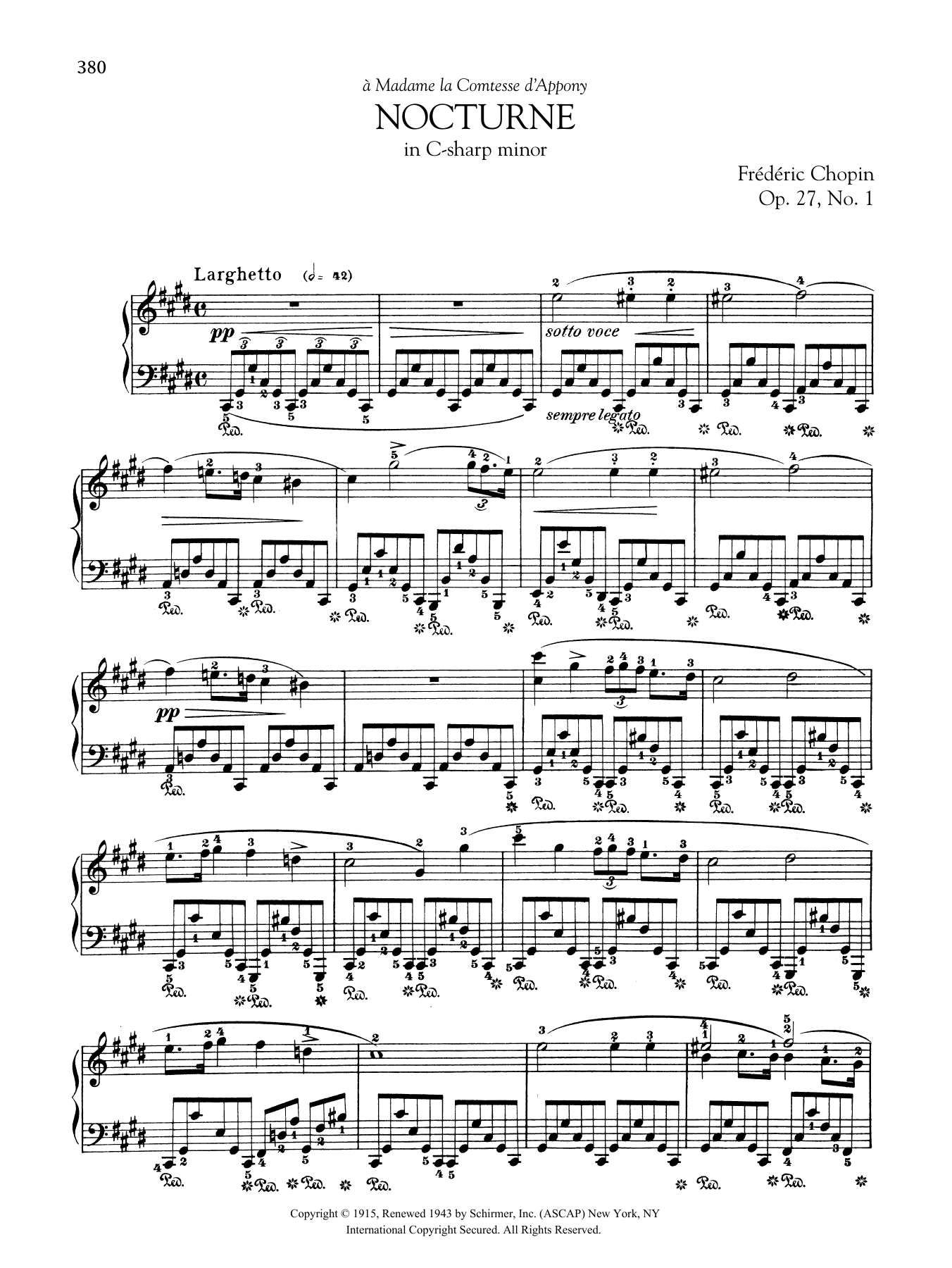 Product gallery: Page 1 of 1 Nocturne in C-sharp minor, Op. 27, No. 1, Frédéric Chopin