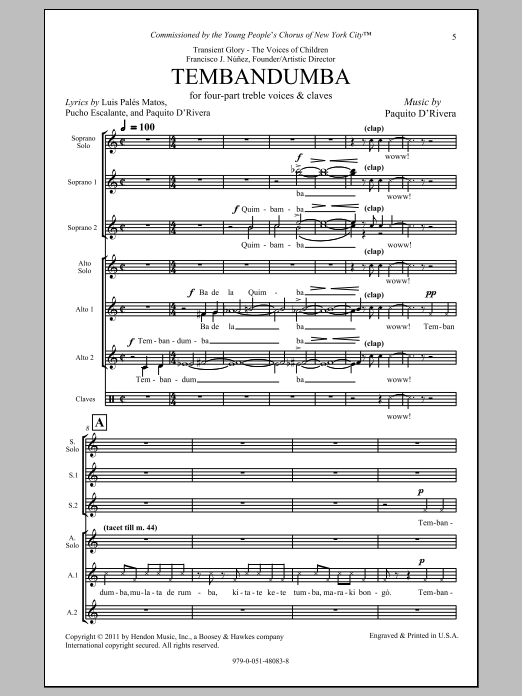 Produktgalerie: Seite 1 von 1 Tembandumba, Paquito D'Rivera, Chor