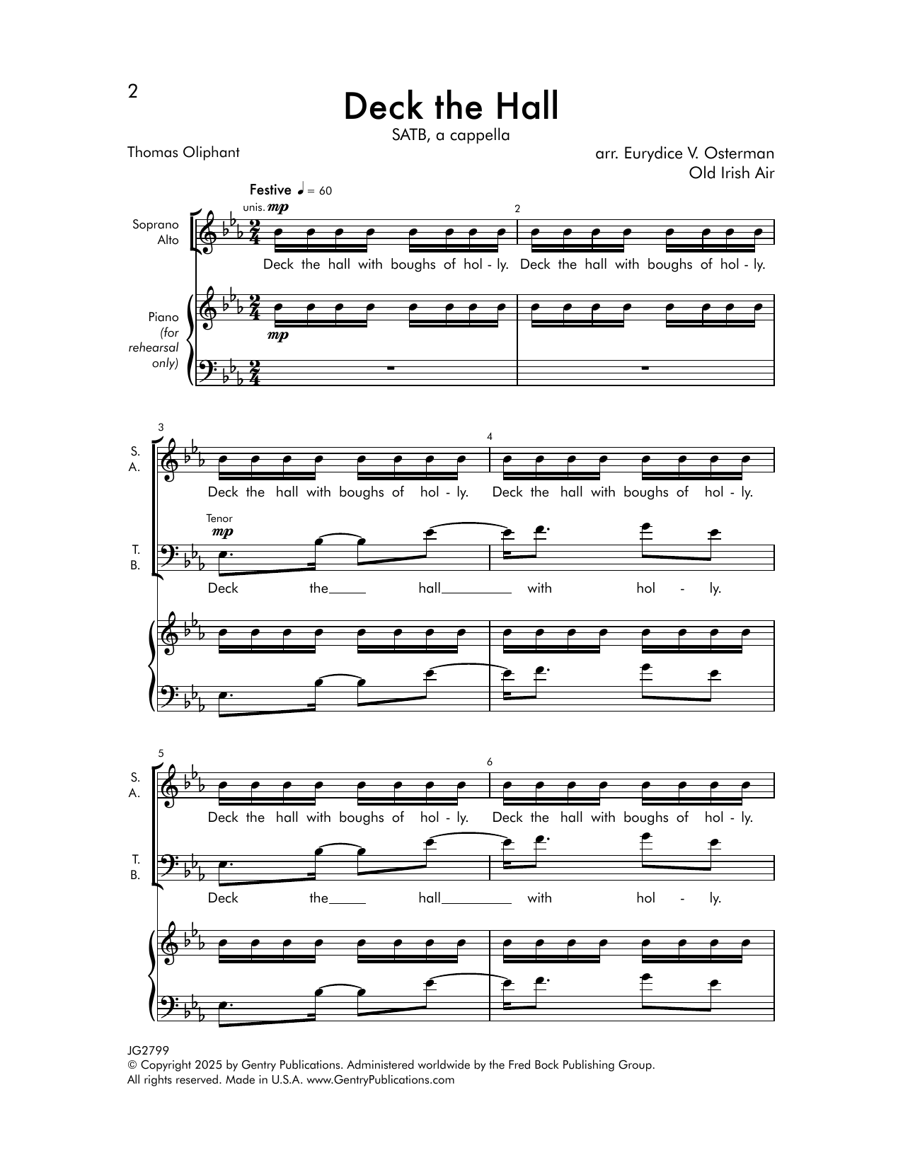 Produktgalerie: Seite 1 von 1 Deck The Hall, Eurydice V. Osterman, Chor