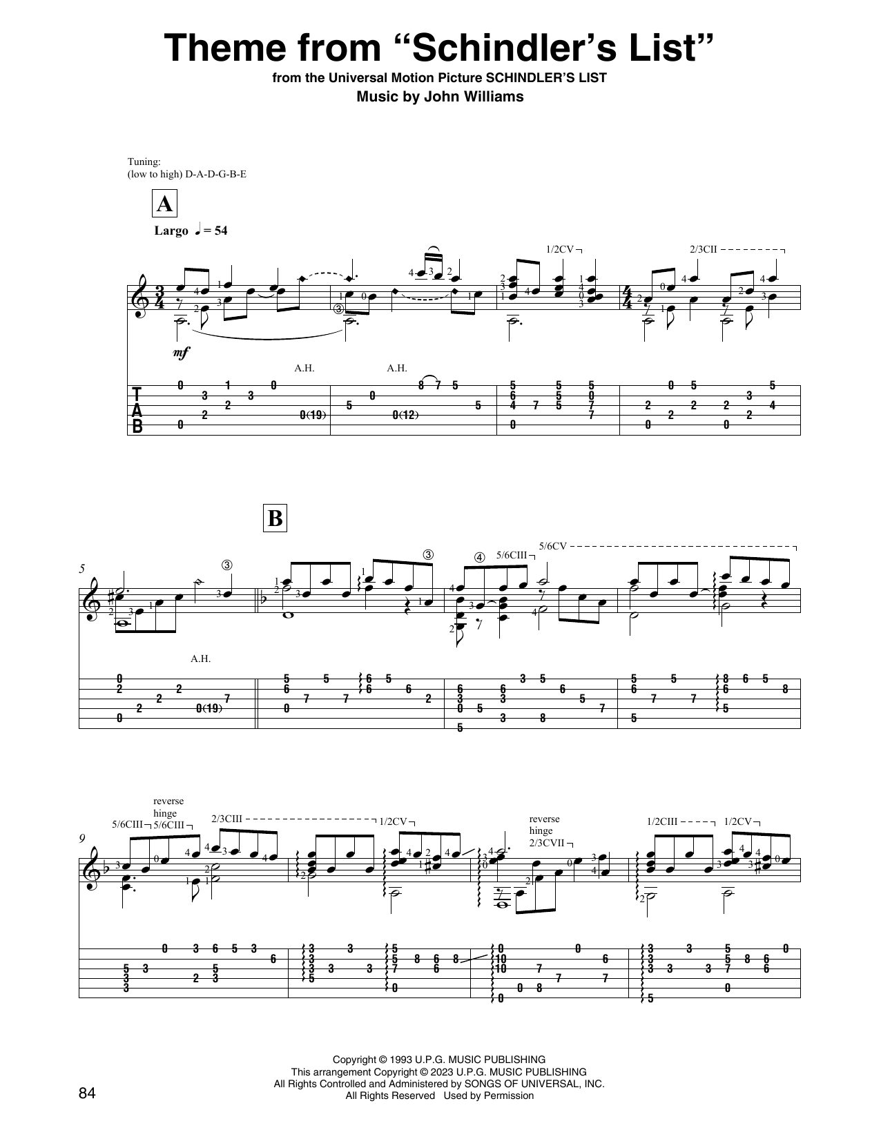 Product picture to: Theme from Schindler's List (arr. David Jaggs)