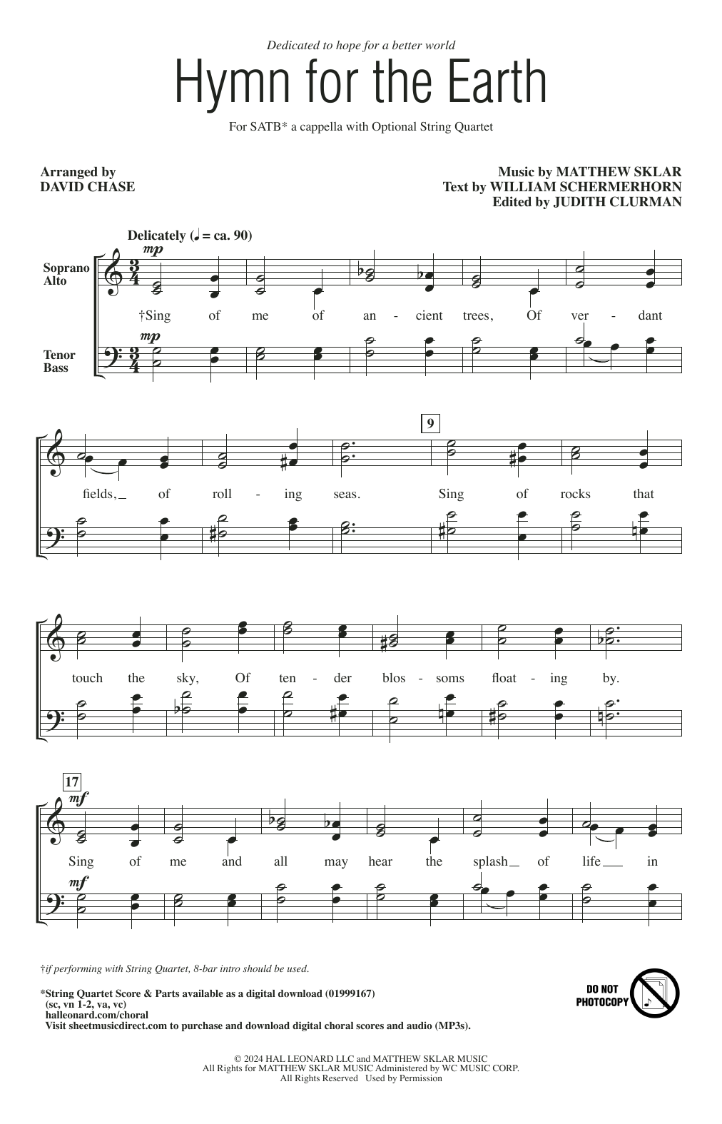 Produktgalerie: Seite 1 von 1 Hymn For The Earth (arr. David Chase), Matthew Sklar, Chor