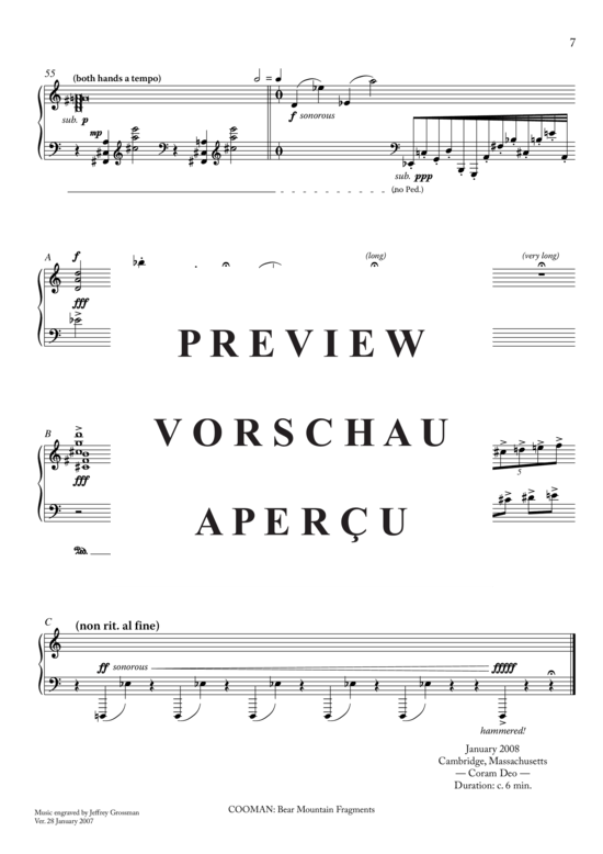 Product gallery: Page 7 of 7 Bear Mountain Fragments , , Piano Solo