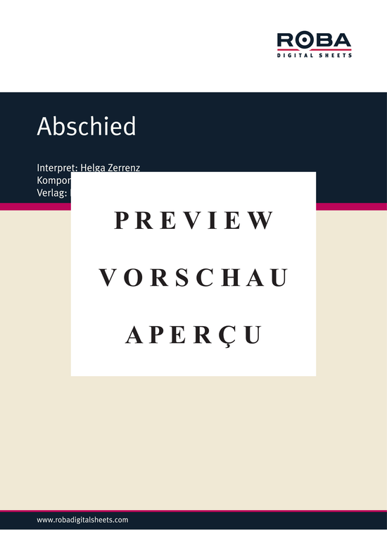Product gallery: Page 2 of 3 Abschied , Zerrenz, Helga, Piano and Voice