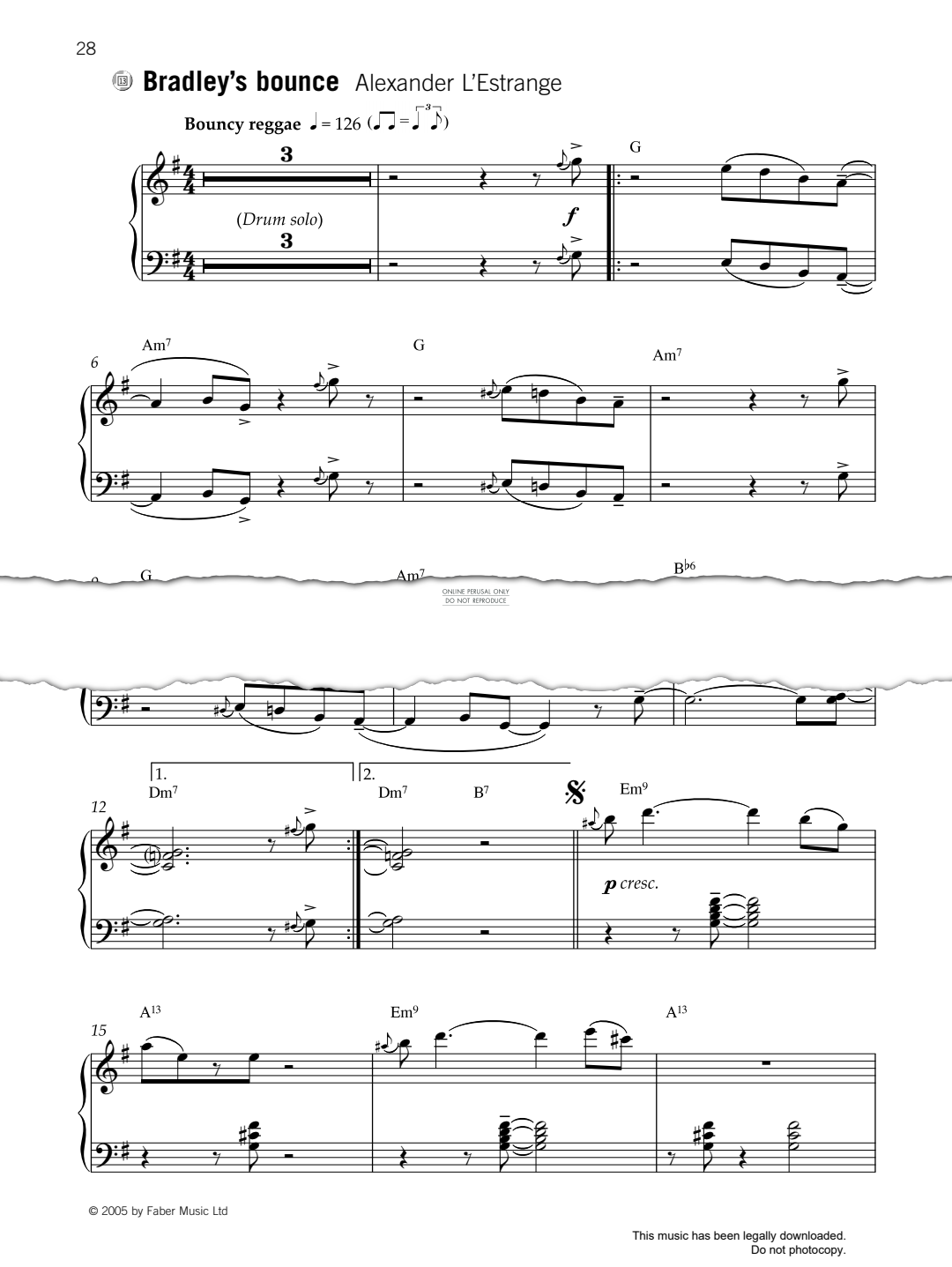 Produktgalerie: Seite 1 von 1 Bradley's Bounce, Alexander L'Estrange, Klavier