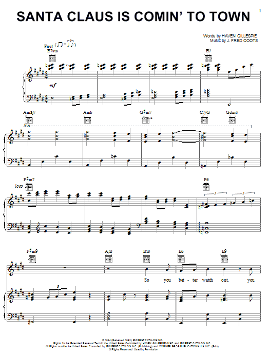 Produktbild zu: Santa Claus Is Comin' To Town