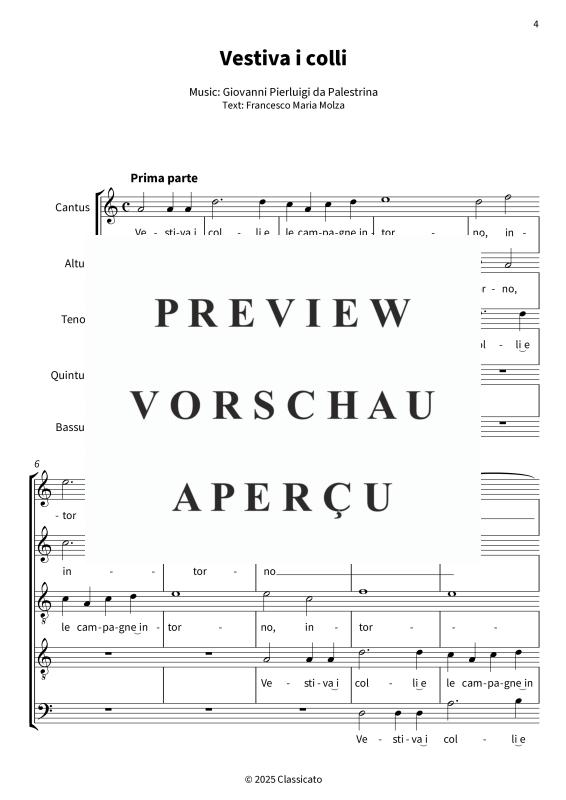 gallery: Vestiva i colli - A masterful madrigal of the Renaissance, , Gemischter Chor/Ensemble 5-stimmig CATQB