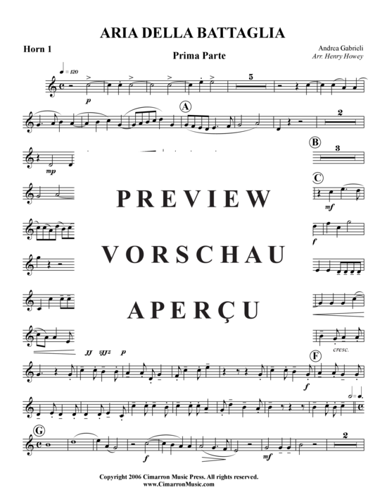 Product gallery: Page 21 of 21 Aria della battaglia , , (Double brass quintet)