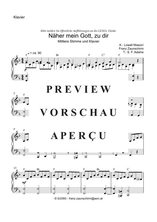 Product gallery: Page 5 of 6 Näher mein Gott zu dir , , Medium Voice and Piano
