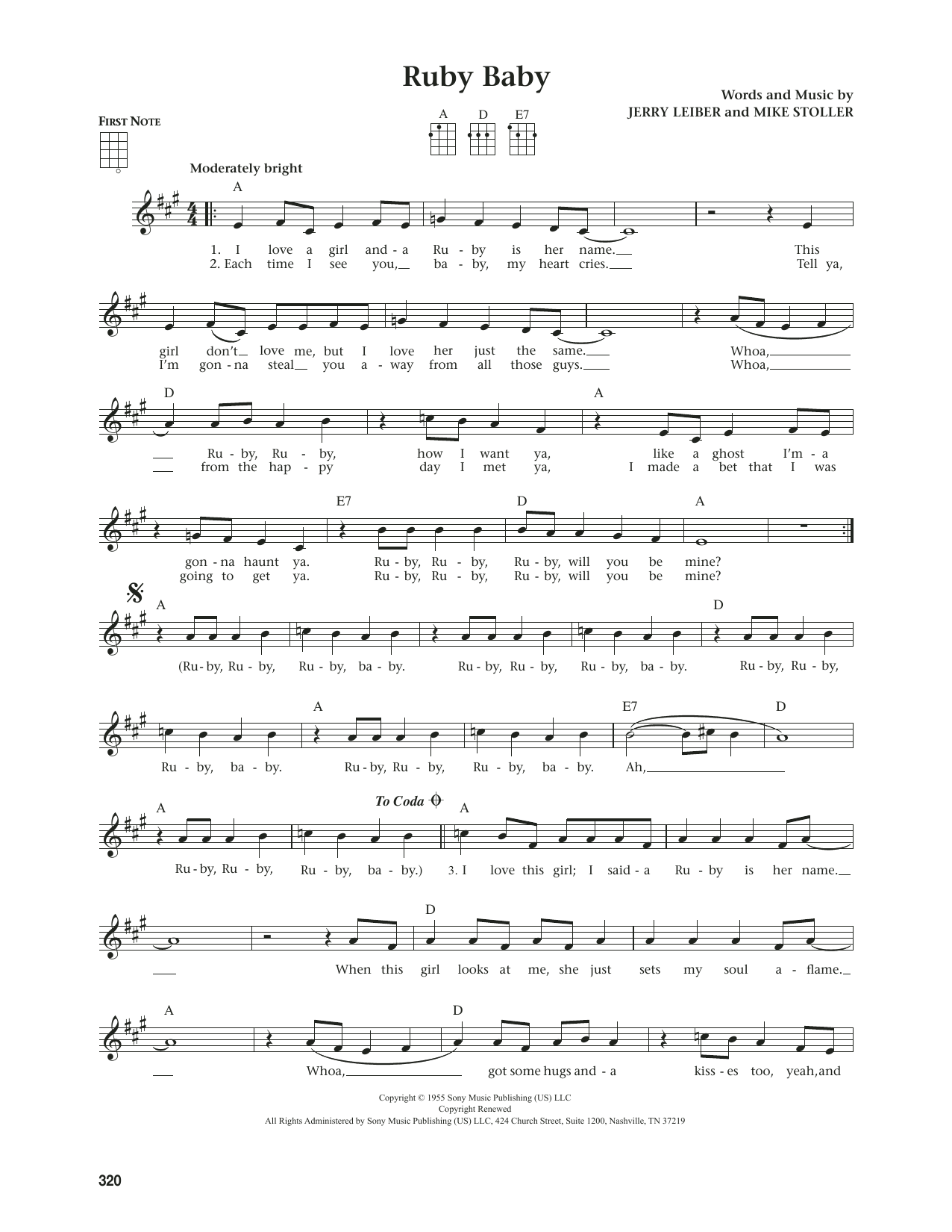 Produktgalerie: Seite 1 von 1 Ruby Baby (from The Daily Ukulele) (arr. Jim Beloff), Dion, Ukulele