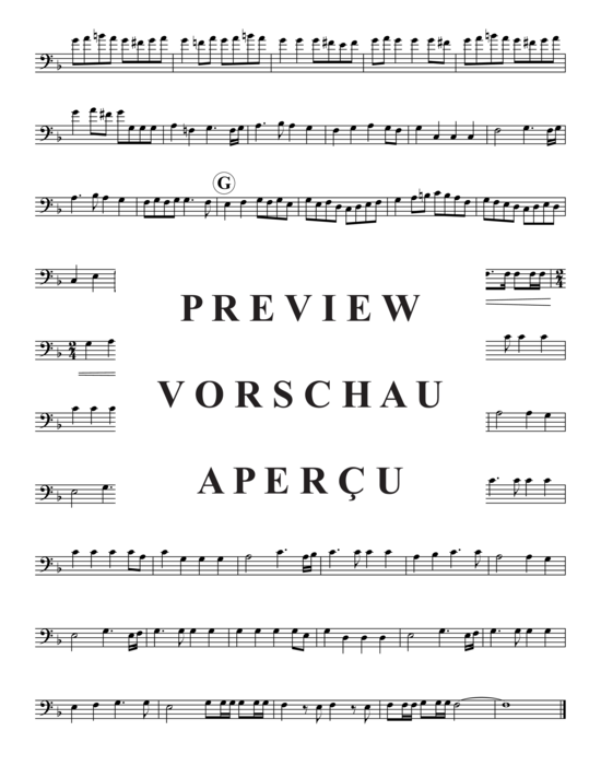 Product gallery: Page 15 of 17 Fanfare & Fugue auf ein Thema von Jeremiah Clarke , , (Trombone Quartet)