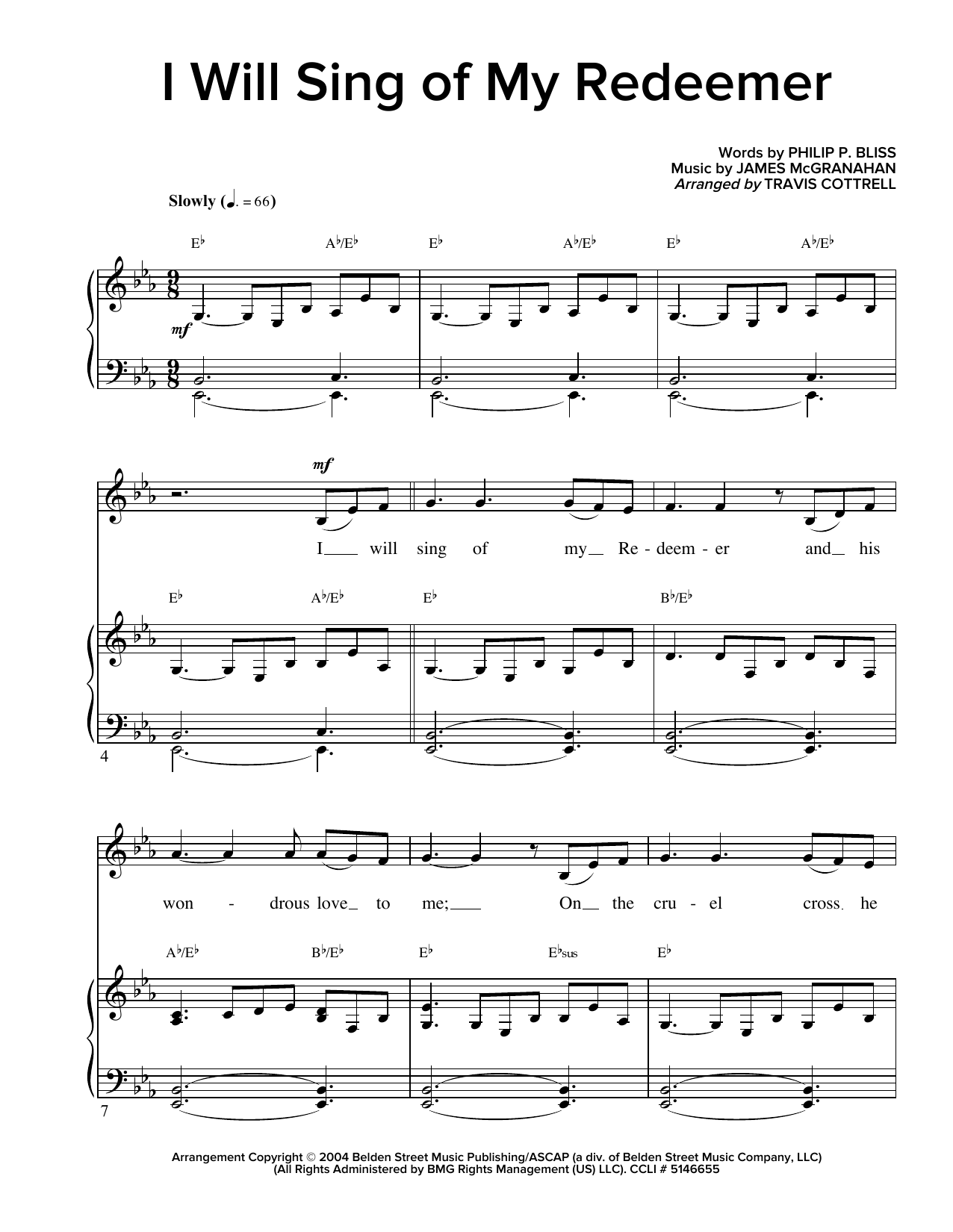Product picture to: I Will Sing Of My Redeemer