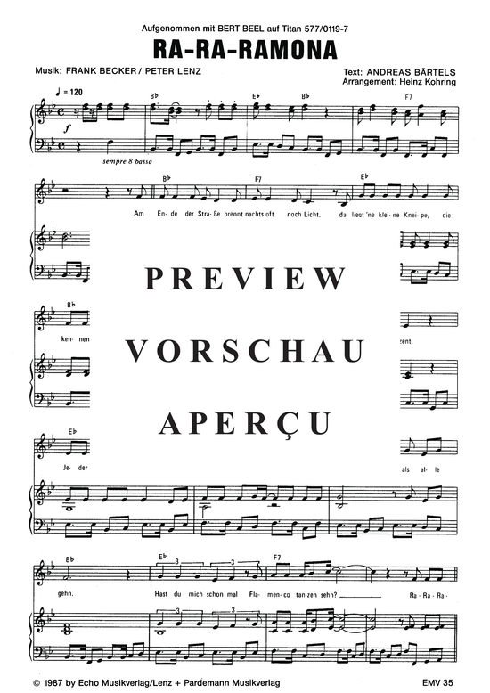Produktgalerie: Seite 4 von 4 Ra-Ra-Ramona, Beel, 	Bert, Klavier und Gesang