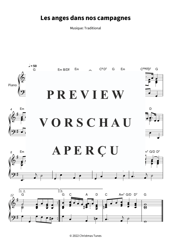 Produktgalerie: Seite 5 von 5 Les anges dans nos campagnes - Un classique intemporel de Noël, , Klavier Solo