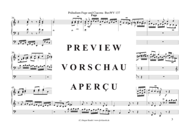gallery: Präludium Fuge und Ciacona C-Dur / BuxWV 137 , , (Orgel Solo)
