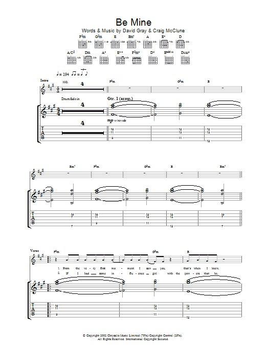 Product gallery: Page 1 of 1 Be Mine, David Gray