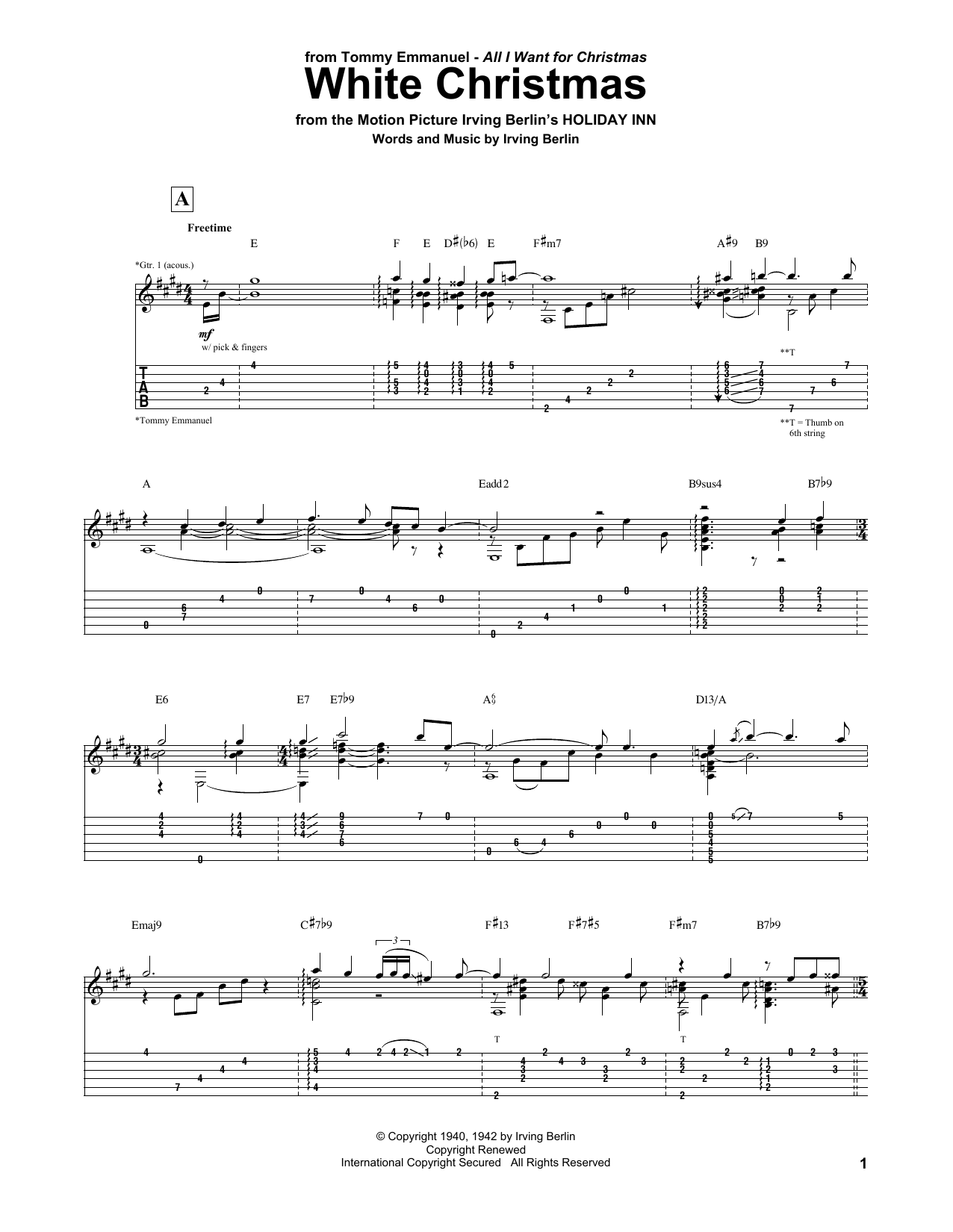 Product gallery: Page 1 of 1 White Christmas, Tommy Emmanuel