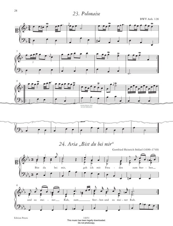 Produktbild zu: Aria 'Bist du bei mir' BWV 508 (from 'The Anna Magdalena Notebook 1725')