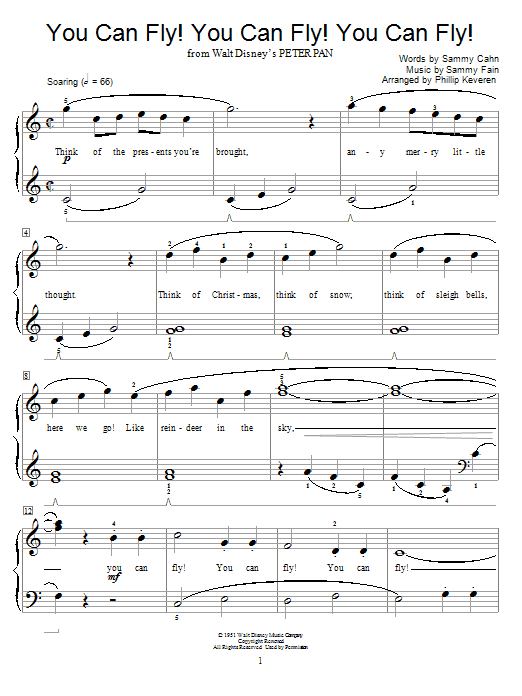 Produktbild zu: You Can Fly! You Can Fly! You Can Fly! (from Peter Pan) (arr. Phillip Keveren)