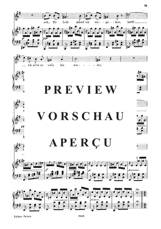 Product gallery: Page 5 of 8 Suleika II, D.717 Ach, um deine feuchten Schwingen, , Medium Voice and Piano