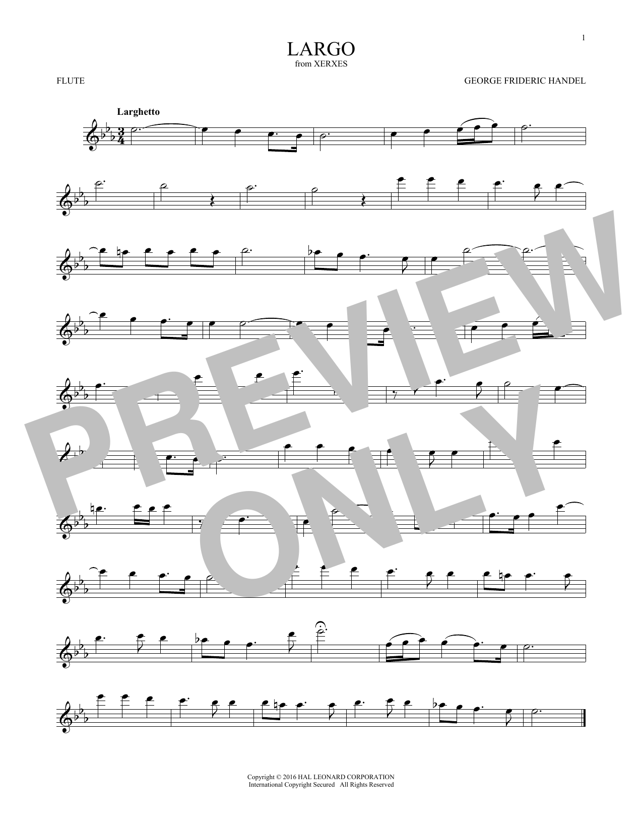 Product gallery: Page 1 of 1 Largo, George Frideric Handel