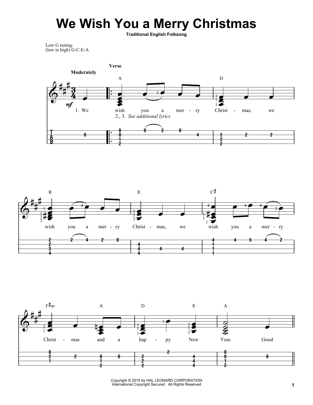Product gallery: Page 1 of 1 We Wish You A Merry Christmas, Traditional English Folksong