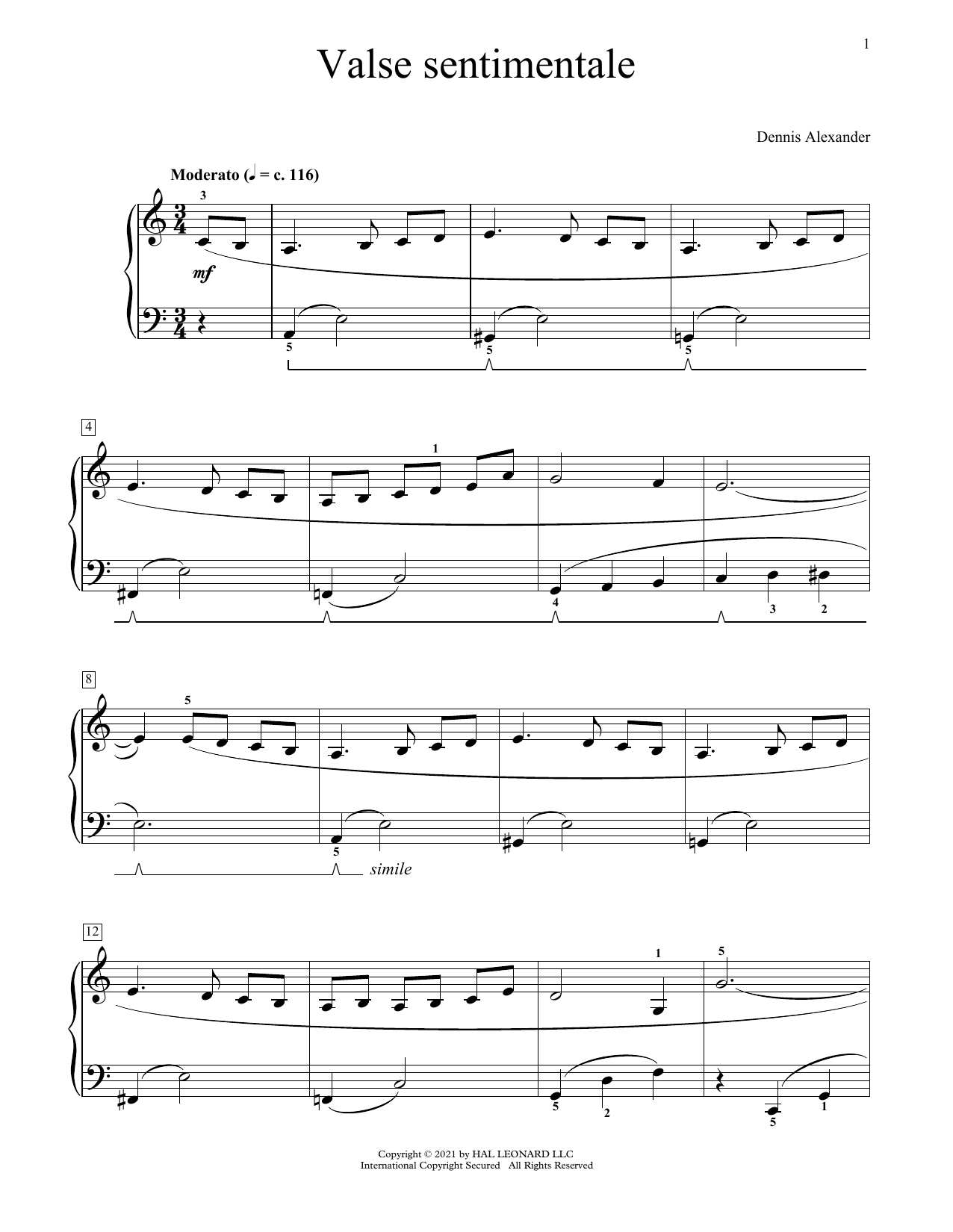 Produktbild zu: Valse Sentimentale