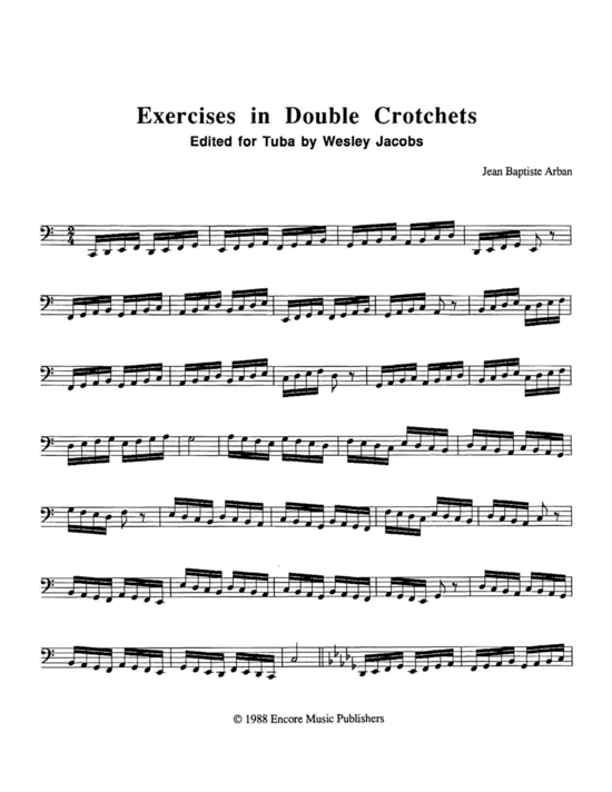 Product picture to: Exercises in Double Crotchets Jean Baptiste Arban