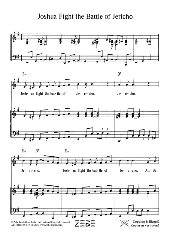 gallery: Joshua Fight the Battle, , Voice and Piano