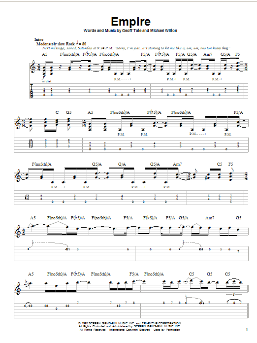 Produktgalerie: Seite 1 von 1 Empire, Queensryche, Gitarre