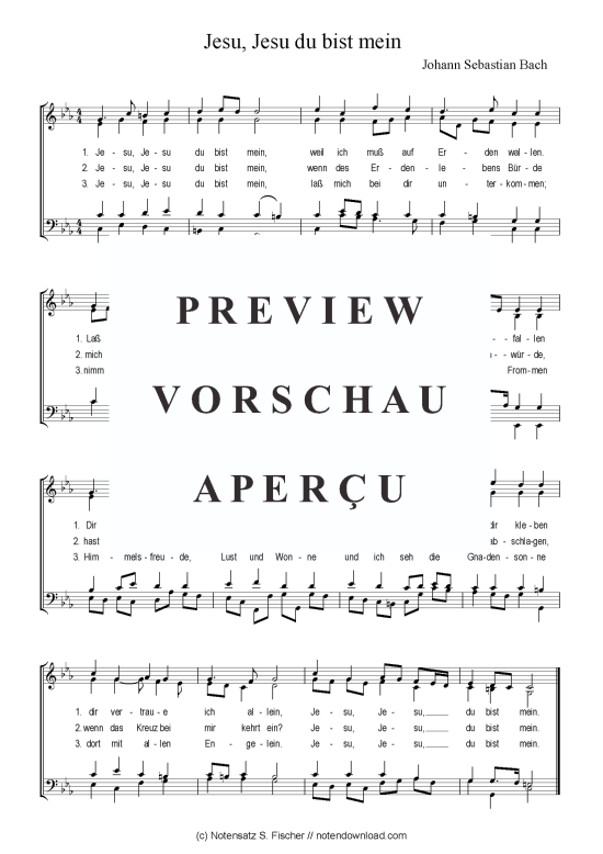 Product picture to: Jesu, Jesu du bist mein Johann Sebastian Bach