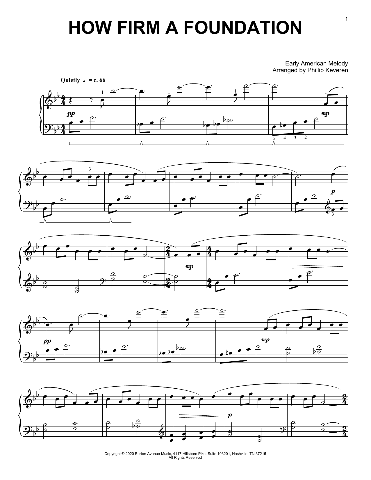 Produktbild zu: How Firm A Foundation (arr. Phillip Keveren)