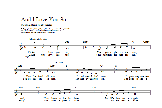Produktbild zu: And I Love You So