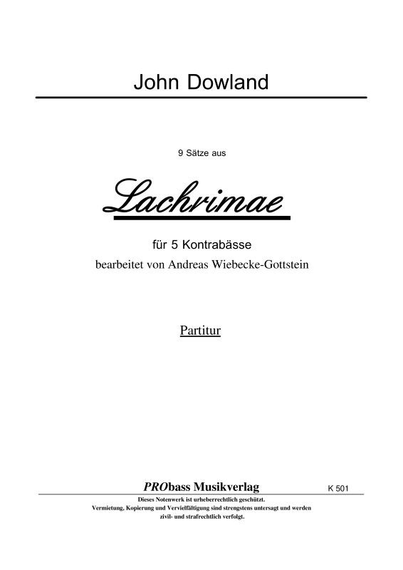 Product picture to: Lachrimae