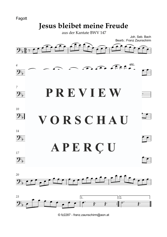 Product gallery: Page 5 of 8 Jesus bleibet meine Freude, , Bassoon and Accordion