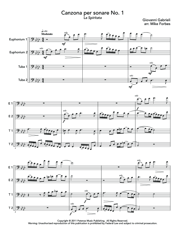 Product gallery: Page 1 of 11 Quattro Canzoni, , (Tuba Quartett EETT)