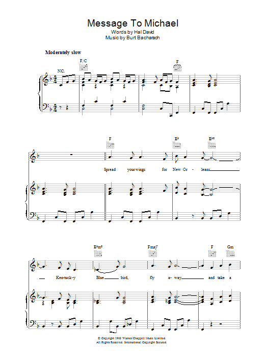 Product gallery: Page 1 of 1 A Message to Martha (A Message To Michael/Kentucky Bluebird), Burt Bacharach