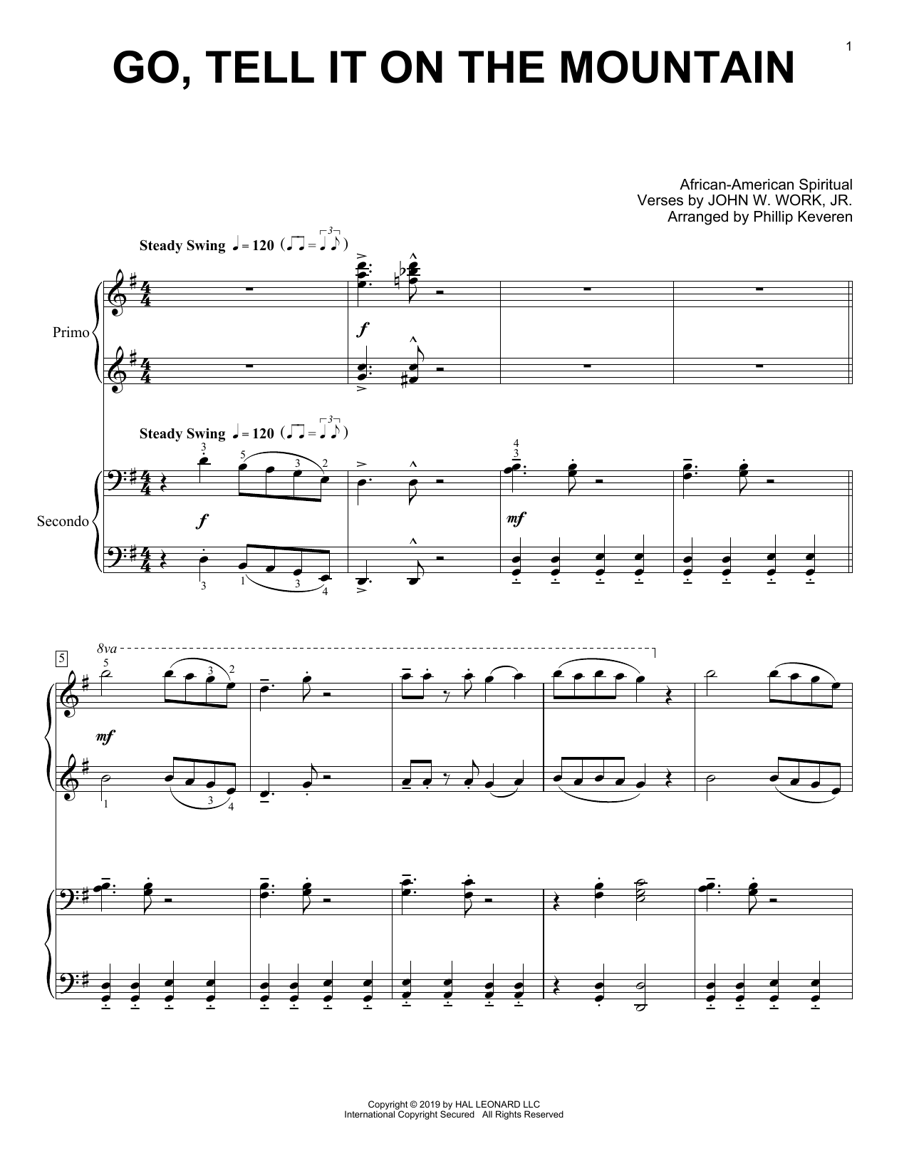 Produktbild zu: Go, Tell It On The Mountain (arr. Phillip Keveren)