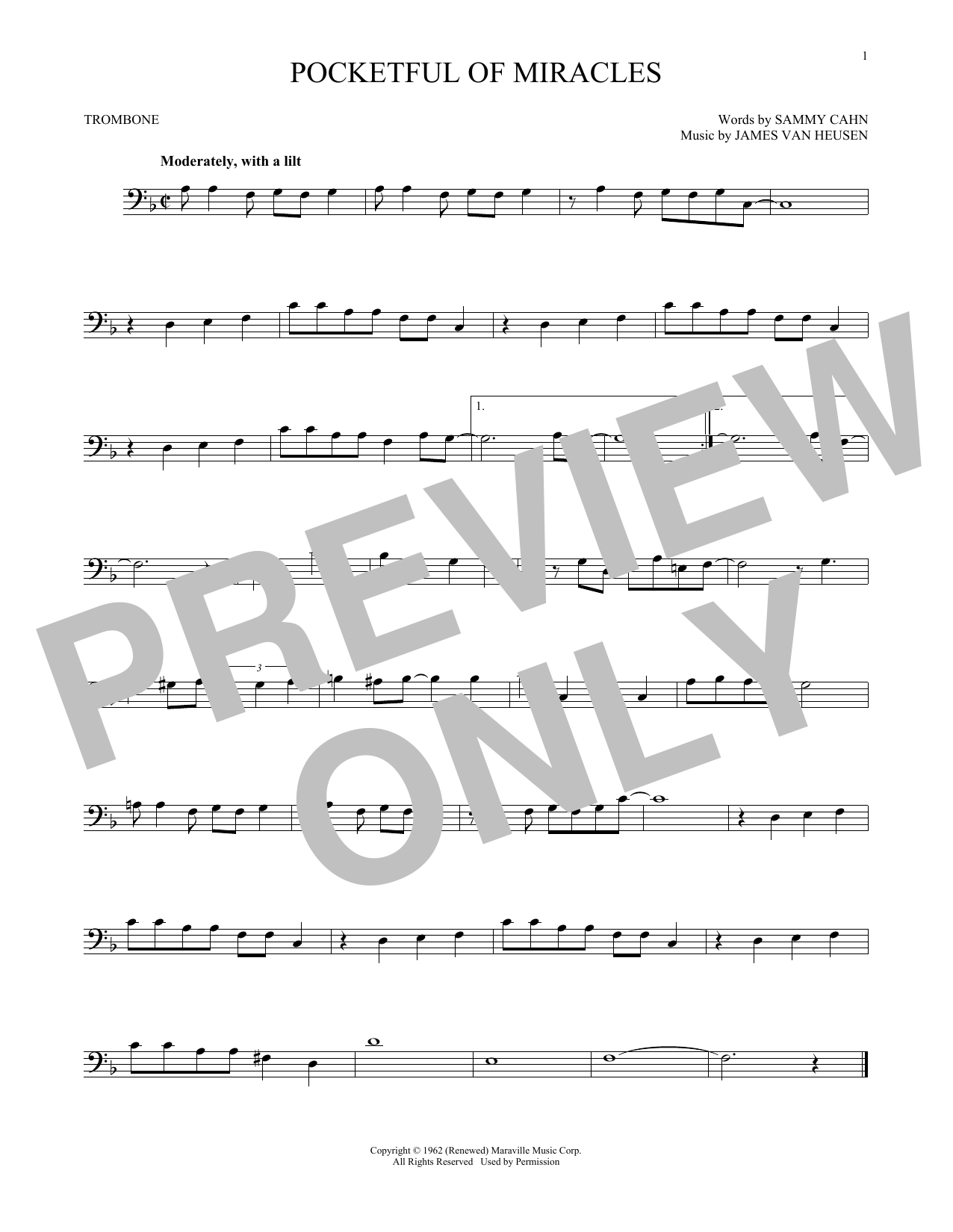 Product gallery: Page 1 of 1 Pocketful Of Miracles, Sammy Cahn