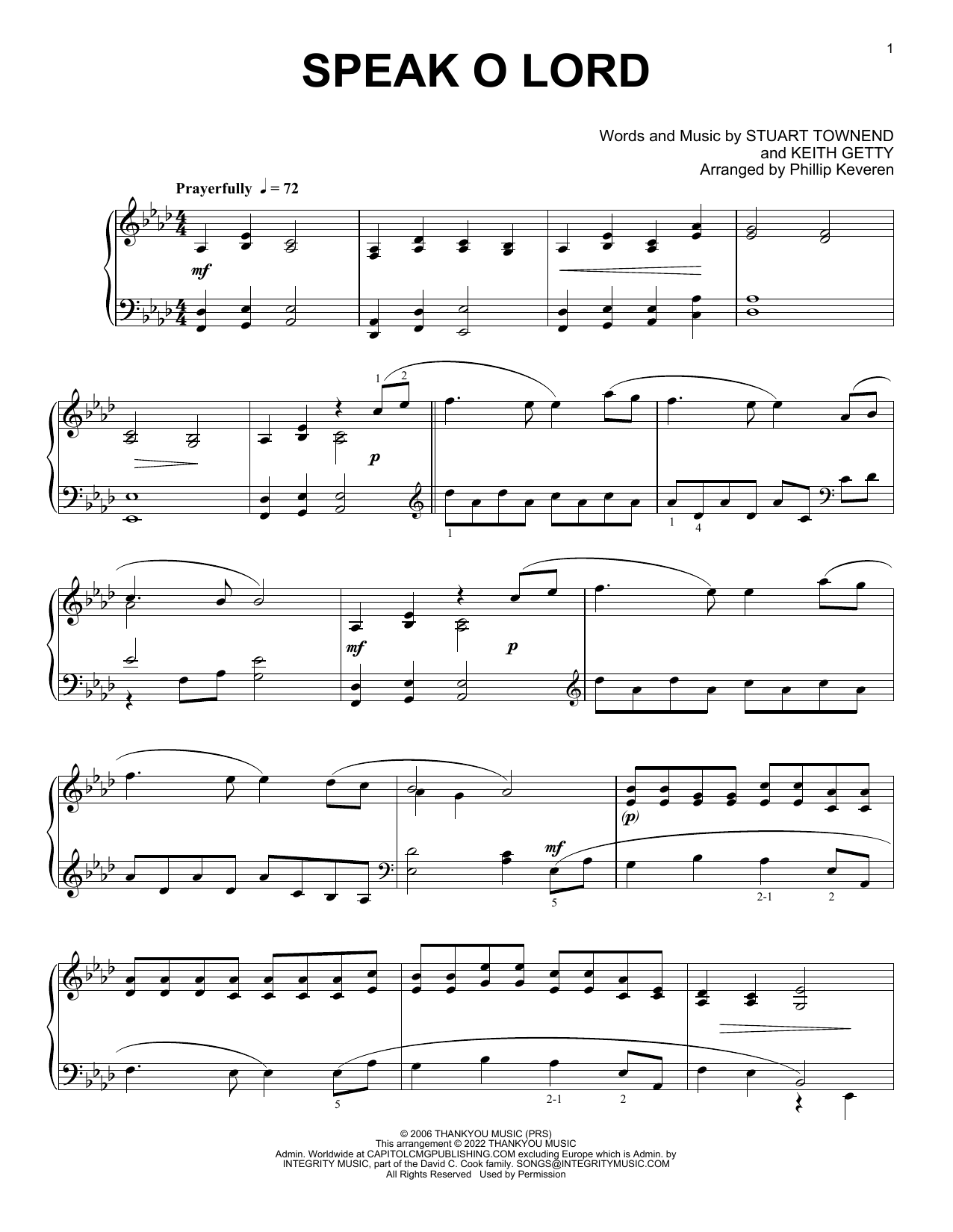 Product picture to: Speak O Lord [Classical version] (arr. Phillip Keveren)