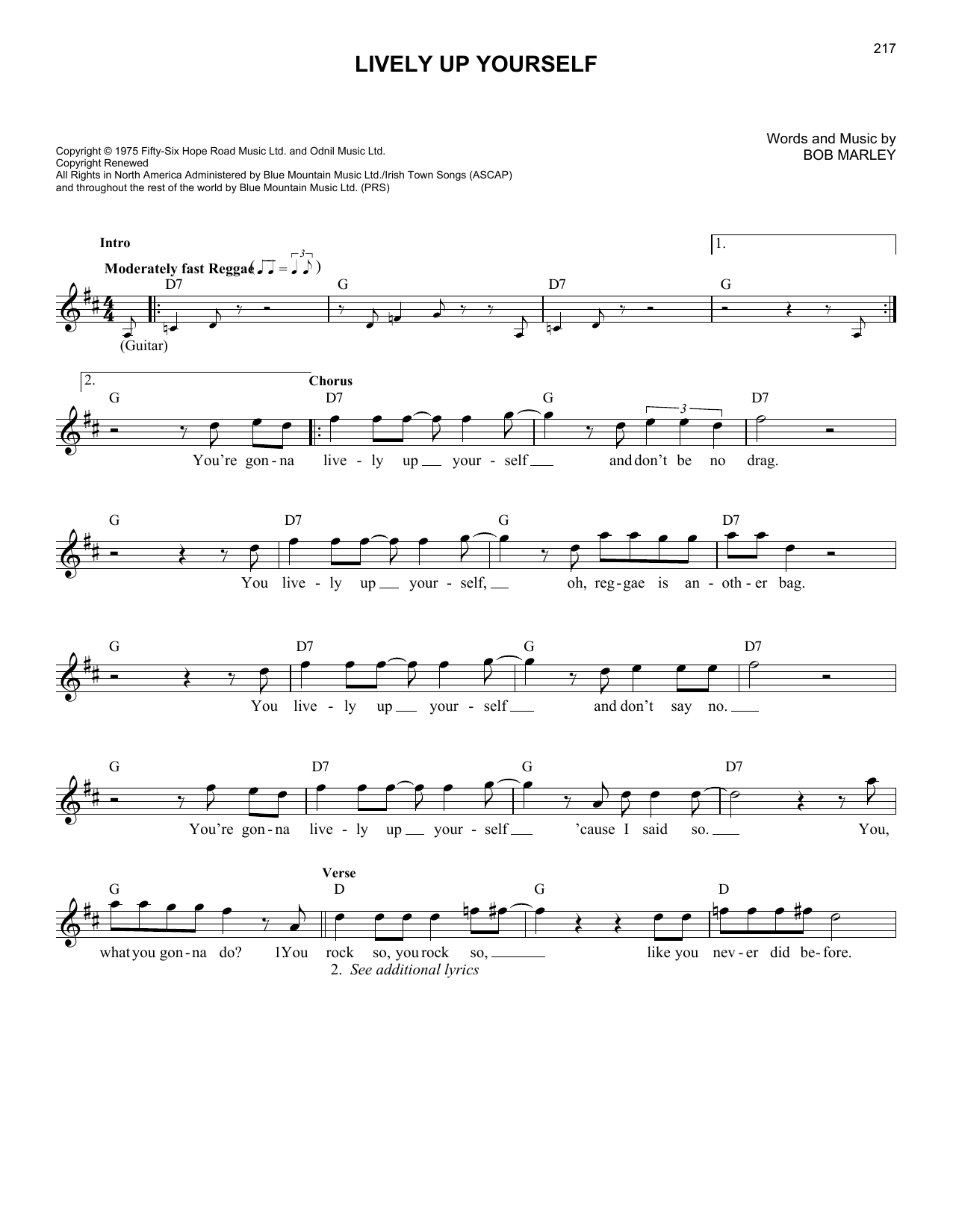 Produktgalerie: Seite 1 von 1 Lively Up Yourself, Bob Marley, Melodieinstrument