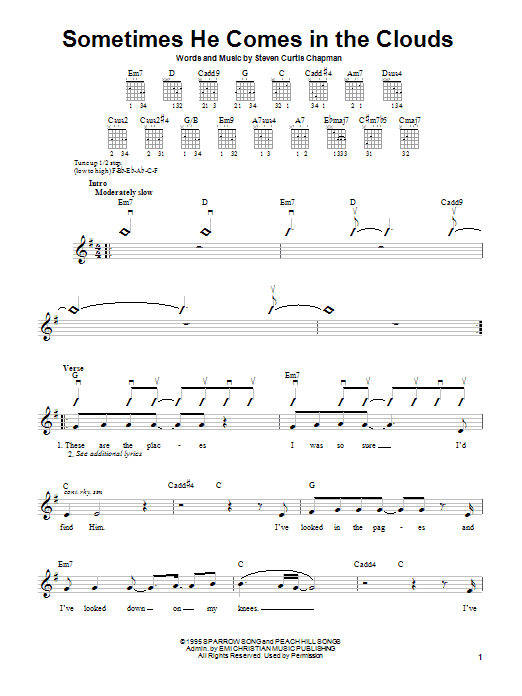 Product gallery: Page 1 of 1 Sometimes He Comes In The Clouds, Steven Curtis Chapman