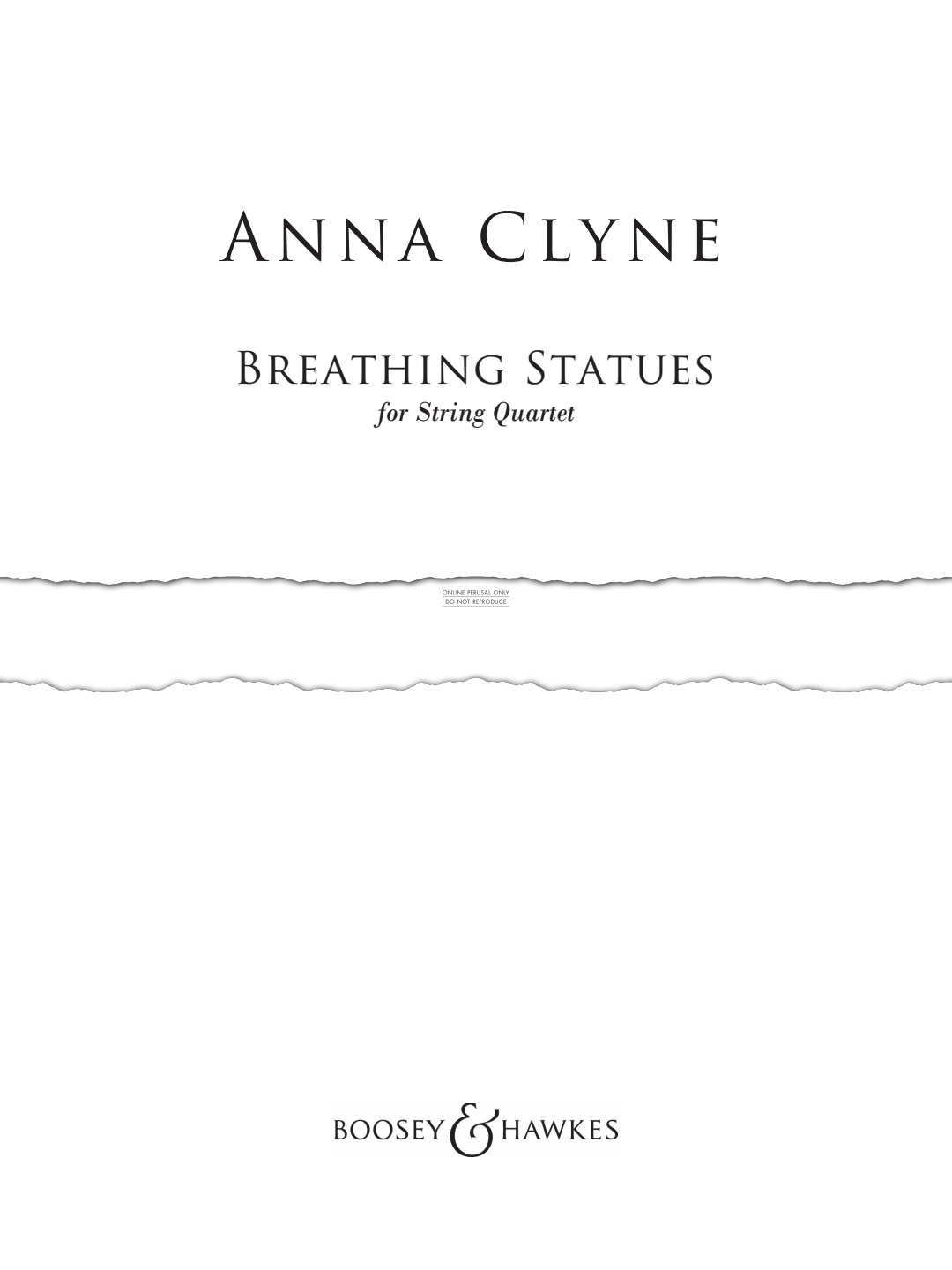 Produktgalerie: Seite 1 von 1 Breathing Statues, Anna Clyne, Quartett