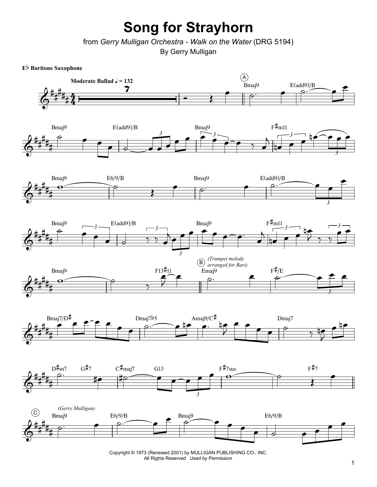 Product gallery: Page 1 of 1 Song For Strayhorn, Gerry Mulligan